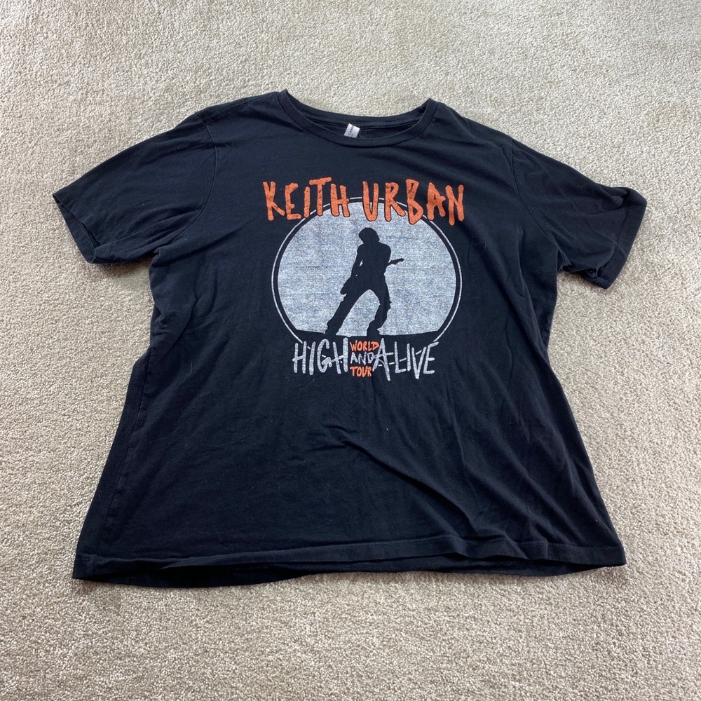 Bella Canvas Keith Urban Shirt Boys XL Black High and Alive World Tour Graphic